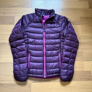 Women's Eddie Bauer First Ascent Purple 800 Fill Goose Down Puffer Jacket Sz S